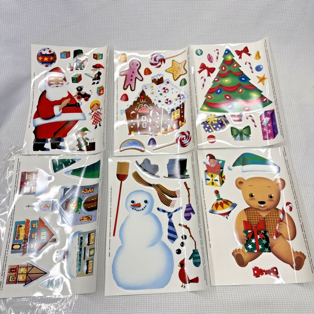 1996 Creative Horizons Window Clings - NIB - Set of 6 different designs